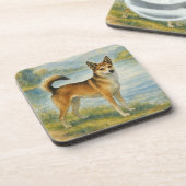 Norwegian Lundehund Bier Onderzetter (Linkerzijde)