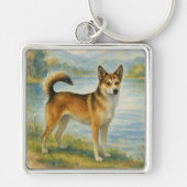 Norwegian Lundehund Sleutelhanger (Voorkant)