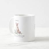 Norwegian Lundehund Waterverf Dog | Monogram Koffiemok (Voorkant links)