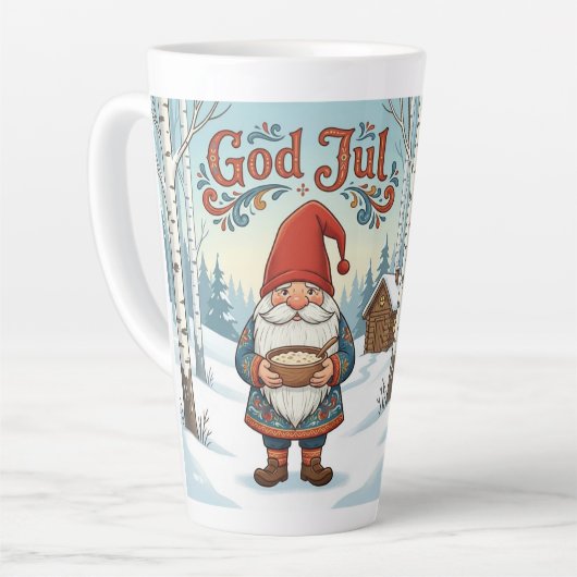 Norwegian Nisse God Jul Christmas Latte Mug Mok (Linkerhoek)