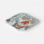Norwegian Nisse God Jul Christmas Paper Plates Papieren Bordje (Gebogen)