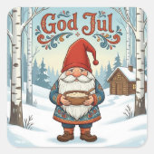 Norwegian Nisse God Jul Christmas Stickers (Voorkant)