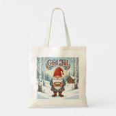 Norwegian Nisse God Jul Christmas Tote Bag (Achterkant)