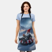 Norwegian Nisse Sledding, Apron Schort (Gedragen)