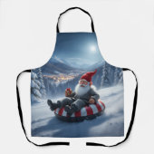 Norwegian Nisse Sledding, Apron Schort (Voorkant)