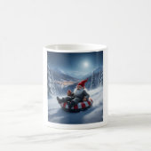 Norwegian Nisse Sledding, Coffee Mug Koffiemok (Center)