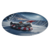 Norwegian Nisse Sledding, Cutting Board Snijplank (Hoek)