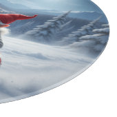 Norwegian Nisse Sledding, Cutting Board Snijplank (Hoek)