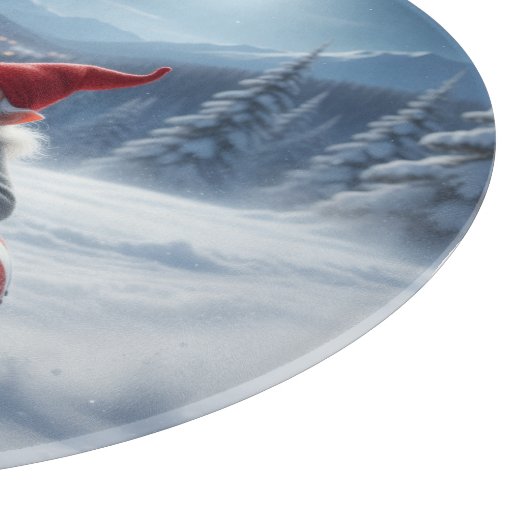 Norwegian Nisse Sledding, Cutting Board Snijplank (Hoek)