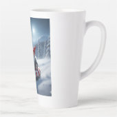 Norwegian Nisse Sledding, Latte Mug Mok (Rechts)