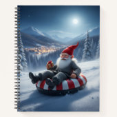 Norwegian Nisse Sledding, Notebook Notitieboek (Voorkant)