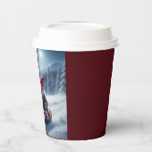 Norwegian Nisse Sledding, Paper Cups Papieren Bekers (Links)