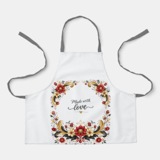 Norwegian Rosemaling Apron for Women Schort
