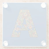 Norwegian Rosemaling Norway Initial Coaster Glazen Onderzetter (Achterkant)