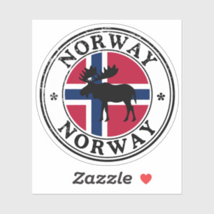 Norwegian Seal Sticker Round Flag voor Laptop Boek