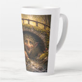 Norwegian Troll Hiding Under Bridge, Latte Mug Mok (Rechterhoek)