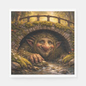 Norwegian Troll Hiding Under Bridge, Napkins Servet (Voorkant)