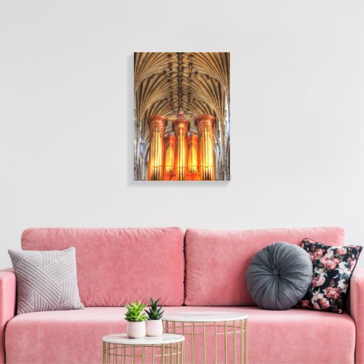 Norwich Cathedral orgel Canvas Afdruk (Insitu (Woonkamer))