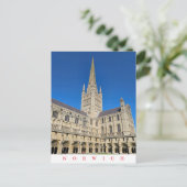 Norwich Cathedral uitzicht briefkaart (Staand voorkant)