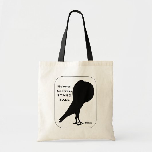 Norwich Cropper duiven staan hoog Tote Bag (Voorkant)