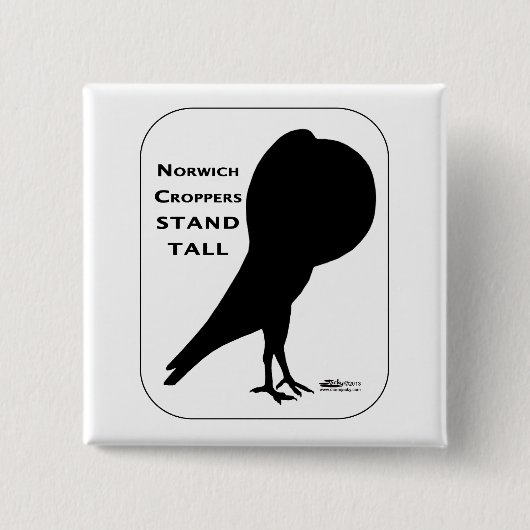 Norwich Croppers, standaard Vierkante Button 5,1 Cm (Voorkant)
