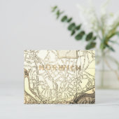 Norwich, CT  kaart (Staand voorkant)