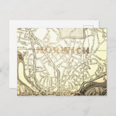 Norwich, CT  kaart (Voorkant / Achterkant)