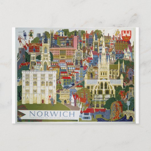 Norwich England Briefkaart (Voorkant)