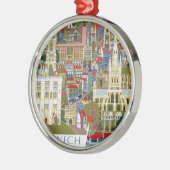 Norwich England Metalen Ornament (Links)