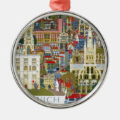 Norwich England Metalen Ornament (Voorkant)