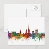 Norwich England Skyline Briefkaart (Voorkant / Achterkant)