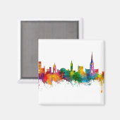 Norwich England Skyline Magneet (Voorkant / Achterkant)