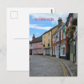 Norwich kleurrijke gebouwen uitzicht briefkaart (Voorkant / Achterkant)