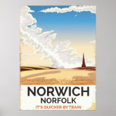 Norwich, Norfolk -tramposter Poster (Voorkant)