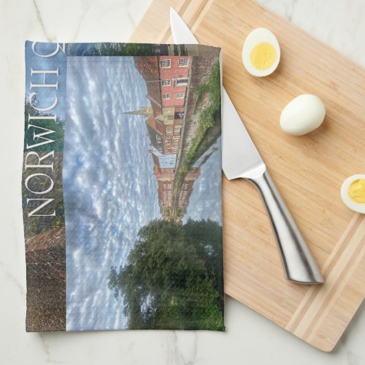 Norwich Quayside, Norfolk Theedoek (Quarter Fold)