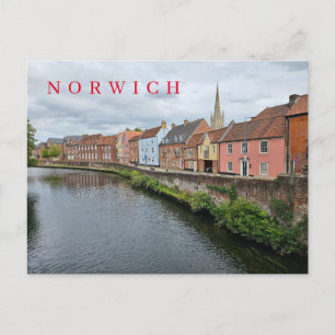 Norwich riverside uitzicht briefkaart