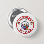 Norwich Ski Club Ronde Button 5,7 Cm (Voorkant /achterkant)