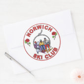 Norwich Ski Club stickers (3 "x3" set van 6) (Envelop)