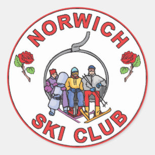 Norwich Ski Club stickers (3 x 3 set van 6)