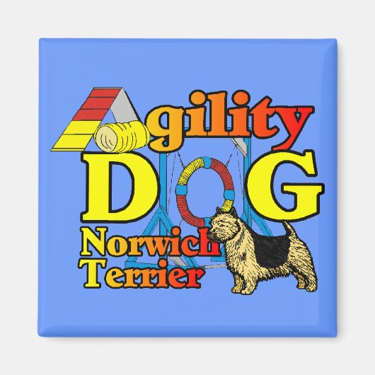 Norwich_Terrier_Agility Magneet (Voorkant)
