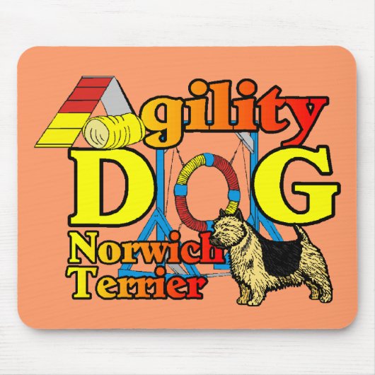 Norwich_Terrier_Agility Muismat (Voorkant)