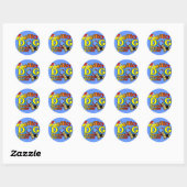 Norwich_Terrier_Agility Ronde Sticker (Vel)