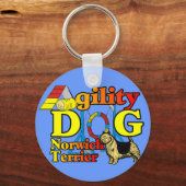 Norwich_Terrier_Agility Sleutelhanger (Voorkant)