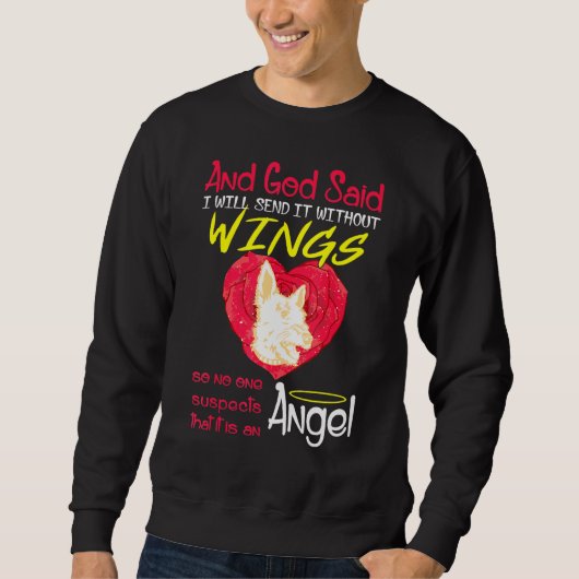 Norwich Terrier Angel zonder vleugels Trui (Voorkant)