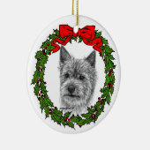 Norwich Terrier Art van Glenda S. Harlan Keramisch Ornament (Rechts)