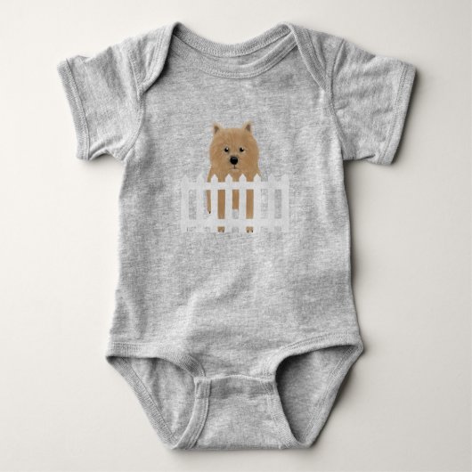Norwich Terrier Baby Bodysuit (Voorkant)