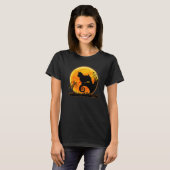 Norwich Terrier Dog And Moon Dog Halloween Costum T-shirt (Voorkant volledig)