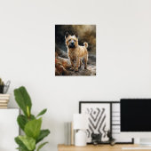 Norwich Terrier Dog Art Print Poster (Thuiskantoor)