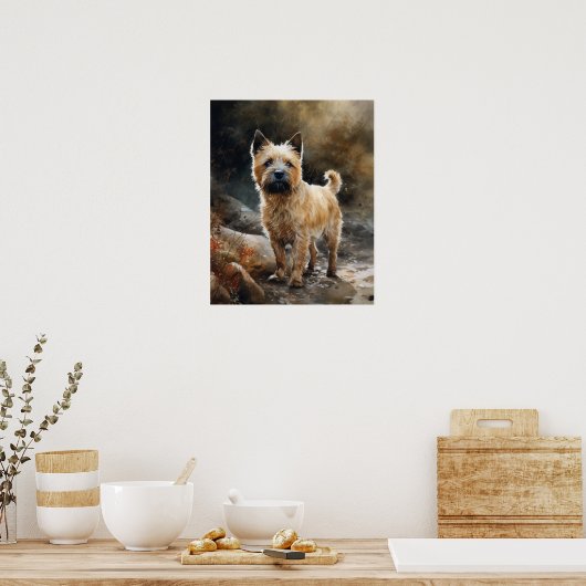 Norwich Terrier Dog Art Print Poster (Keuken)