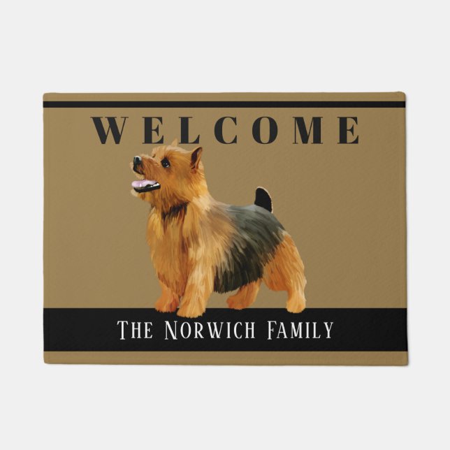 Norwich Terrier Doormat Deurmat (Voorkant)